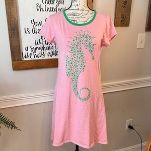 Haley & The Hound Pink/ Green Sleep Shirt
